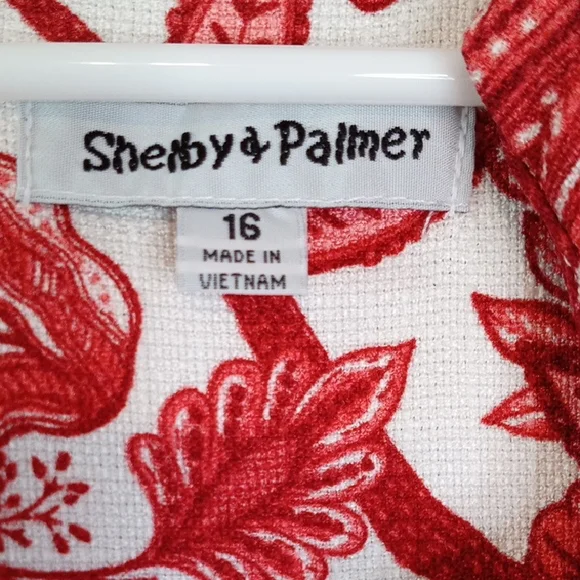 Shelby & Palmer Red Floral Midi Dress - Picture 4 of 6